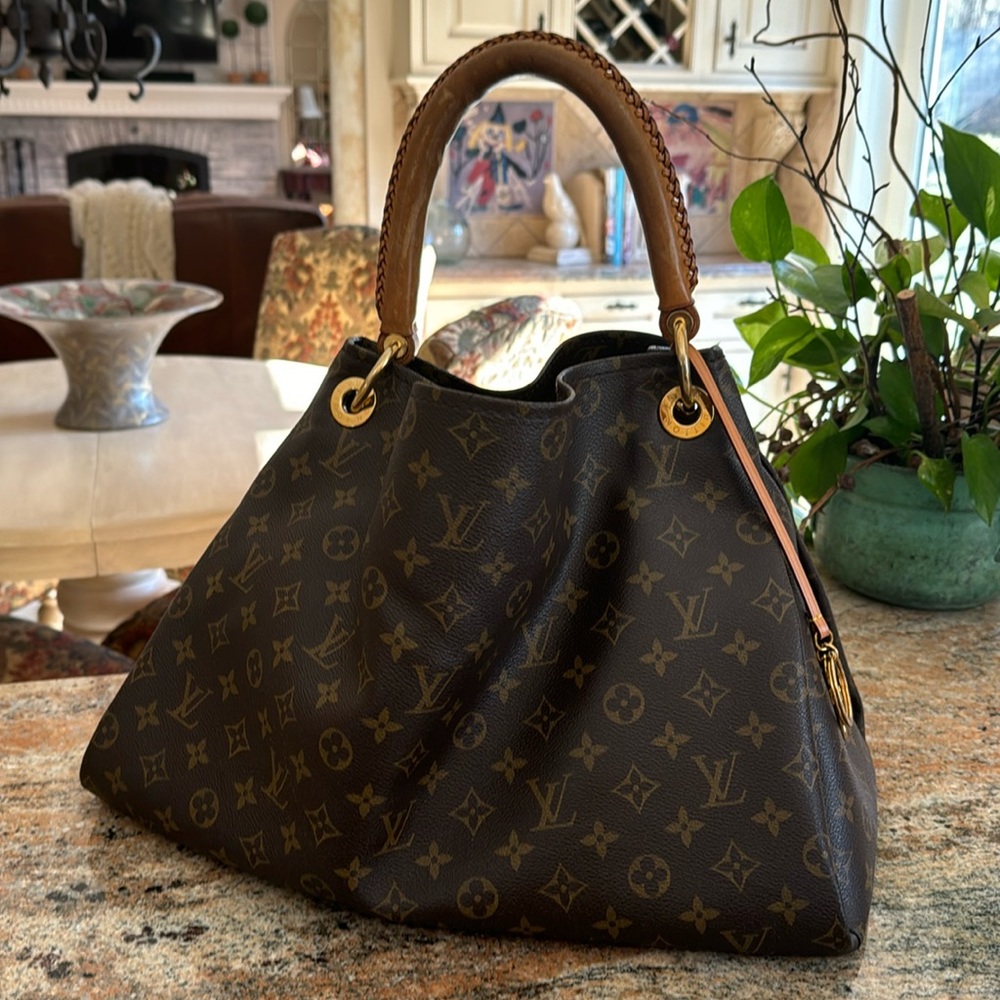 Louis Vuitton Brown and Tan Monogram Tote with Vachetta Leather